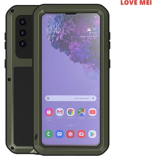Love Mei Heavy Duty Armor Metal Frame For Samsung Galaxy S21 S20 Ultra Case For Samsung S21 S20 Plus Case Shockproof Cover Funda