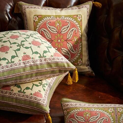 Morris Garen Square Decorative Wool Throw Pillow Case Decor Pillowcases for Sofa Bed Car Home Pillows