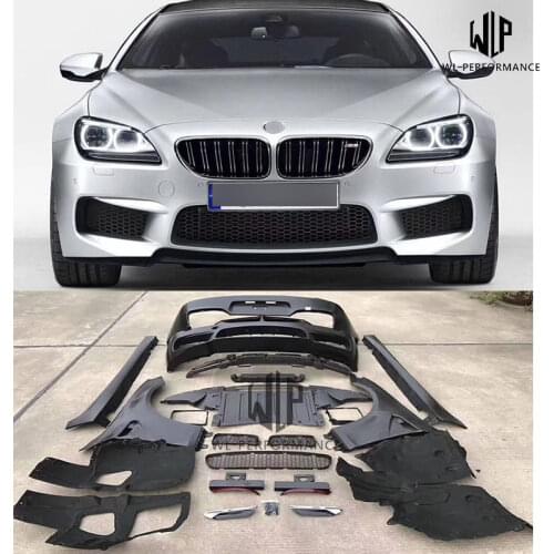 F06 F12 PP Unpainted Car Body Kit Front Rear Bumper Side Skirt Fenders For BMW 6 Series M6 Style Car Body Kit 2012-2017