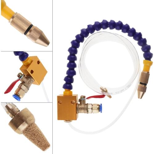 Engraving Machine Metal Cutting Fluid Cooling Sprayer Quick Insertion Diameter 8mm Air Pipe for CNC Lathe/Drill Machine/Milling