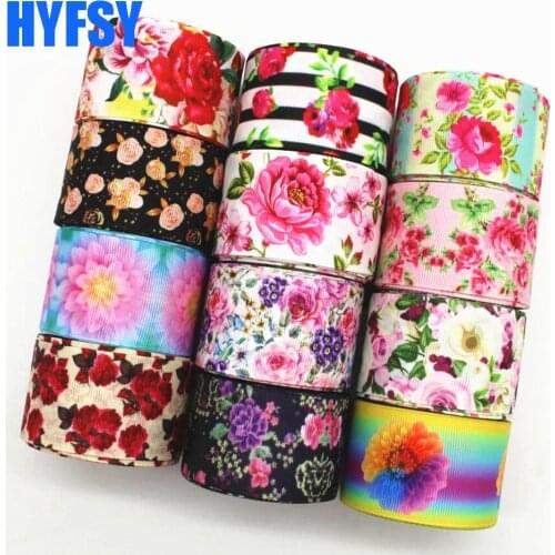 Hyfsy 10048 25 38mm Large flower ribbon 10 yards DIY hair accessories gift package Hand-made tape Grosgrain Valentines day rose