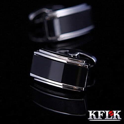 KFLK Hot Luxury 2020 gemelos shirt cufflink for mens Gift Brand cuff buttons Black cuff link High Quality abotoaduras Jewelry