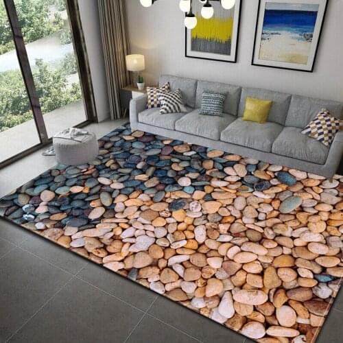 Cobblestone 3D Printing Hallway Carpet Soft Flannel Kids Bedroom Mat/Rug Modern Home Area Rugs Corridor Carpets for Living Room