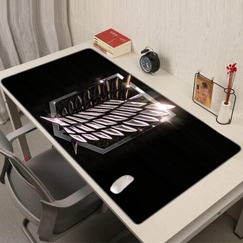 Attack on Titan Mouse Pad Gamer Keyboard Varmilo Gamers Accessories Gaming Mouse Mat Marihuanna Cogollos Rug PC Gamer Cabinet
