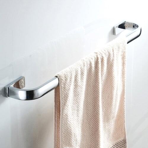 Leyden Single Towel Bar New Arrival Chrome Solid Brass Wall Mounted Towel Bar Holder For Bathroom Accessories Silver Towel Bar