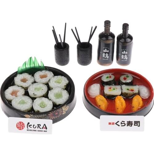 1PCS Kawaii Mini 1/6 Scale Miniature Dollhouse Janpanese Sushi Rice Food For Doll House Kitchen Accessorie Toy