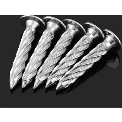 Stainless Steel Thread Self-tapping Nail Pressure Explosion Galvanized Spiral Cement Steel Nail 10Pcs Nailer Nagler Tacker 10Pcs