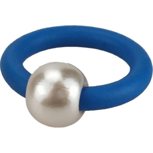 UKEBAY NEW Pearl Rings Elasticity Rope Multicolor Rubber Jewelry Women Ring Gothic Ring Finger Simple Jewelry Gift Accessories