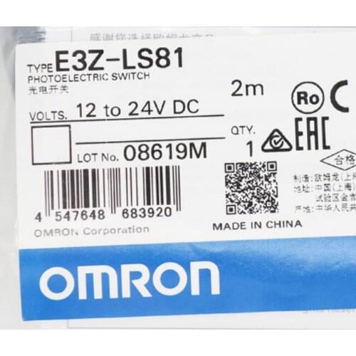 Omron original genuine photoelectric switch photoelectric sensor E3Z-LS61 2M/E3Z-LS81 2M
