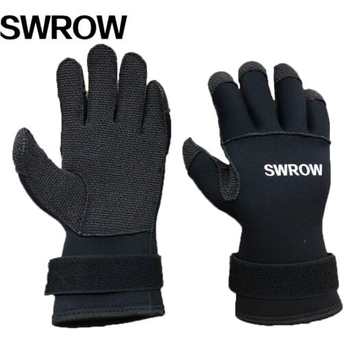 3MM Kevlar Diving Gloves Underwater Hunting Snorkeling Diving Non-Slip Wear-Resistant Equipment Adjustable Black Gloves 2021