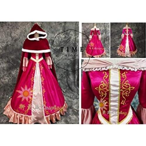 Halloween Dress Cosplay Princess Costume Beauty and The Beast Belle Costume Cosplay Hood Belle Dress