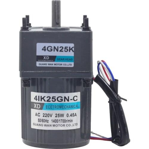 4IK25GN-C 220V AC gear motor, 25W high torque micro motor, slow single-phase induction AC motor