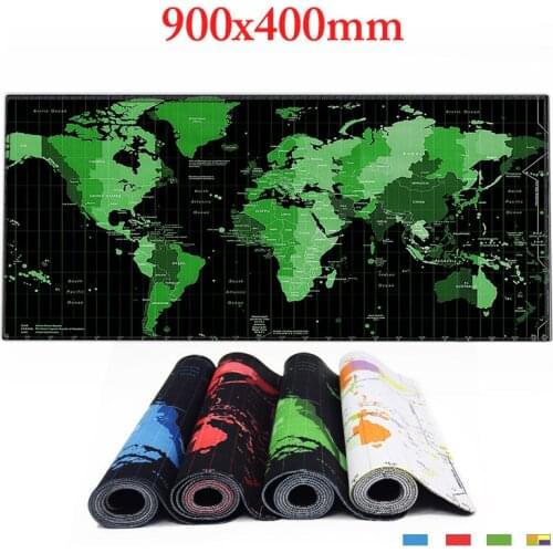 World Map rubber mouse pad large mouse mat desk mats big mousepads gaming rug XL for office work/ gaming