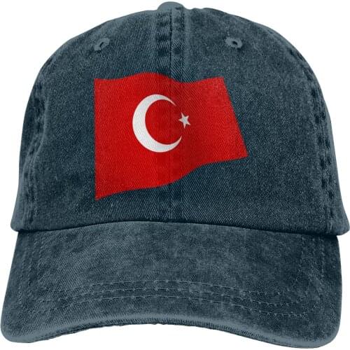 Turkey Flag Hat Baseball Caps For Men Women Adjustable Camping Truck Hat Cotton Snapback Cap Black Color Customized