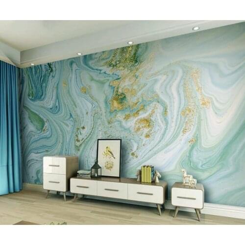 Blue Green Wall Murals Photo Contact Wall Paper HD Printed Murals Paper Home Improvement Wall Papers Home Decor Paper Wall Decor