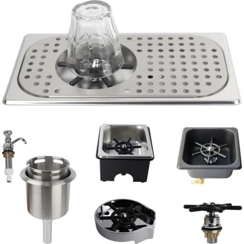 Glass Rinser Diameter Stainless Steel Rinser for Beer Milk Tea Cup Washer Cleaner Glass Rinser for Hotel Bar