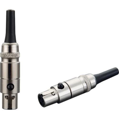 Viborg 4Pcs VH301G Pure Copper Gold Plated Hifi Xlr Connector Cable Mini Female XLR Connector for Audio Earphone Cables