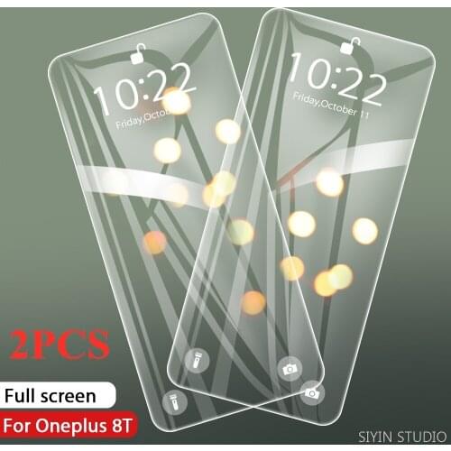 2PCS Tempered Glass For Oneplus Nord 10 5G Screen Protector Glass For One Plus 1+ 8T 7T 6T Nord 5T 3 Guard Film Full Cover galss