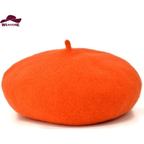 Winter women cap Vintage Berets 100% Wool solid shape Caps pillbox hat gorras planas hombre Hats Beret boinas mujer Beanie Hat