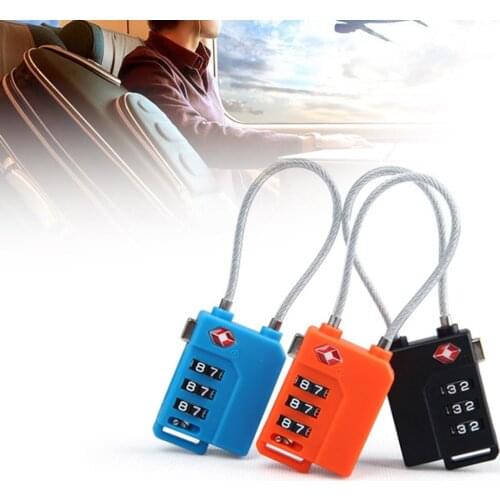 Fast Shipping New 3 Digit Password Lock Steel Wire Security Lock Suitcase Luggage Coded Lock Cupboard Cabinet Locker Padlock