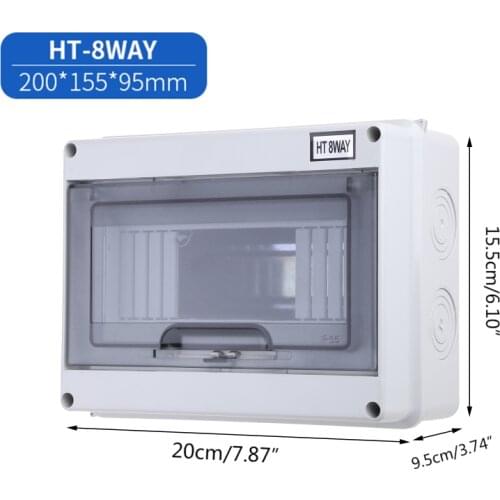 5/8/12/15/18/24Ways Electrical Distribution Box Waterproof Junction Wire Box 63HA
