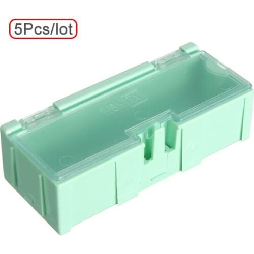 5pcs/lot Green Mini ESD SMD Chip Resistor Capacitor Component Box