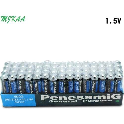 60pcs AAA 1.5V Carbon Dry Battery Safe Strong Explosion-proof 1.5 Volt AAA Batteries UM4 Bateria No Mercury