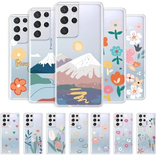 For Samsung Galaxy S21 Ultra Case Clear Back Cover For Samsung S21 Ultra Transparent Soft Case For Samsung S21 Ultra Cute Fundas