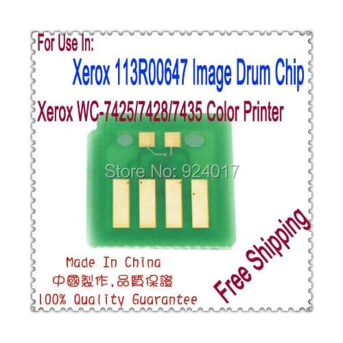 For Xerox Workcentre 7425 7428 7435 013R00647 13R647 Printer Image Drum Chip,For Xerox WC 7425 7428 7435 Toner Cartridge Chip