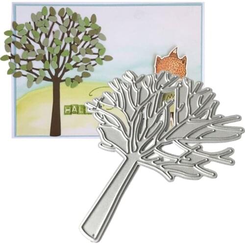 Tree Metal Cutting Dies Stencil Scrapbooking DIY Album Stamp Paper Card Embossing Decor Craft New Dies for 2020