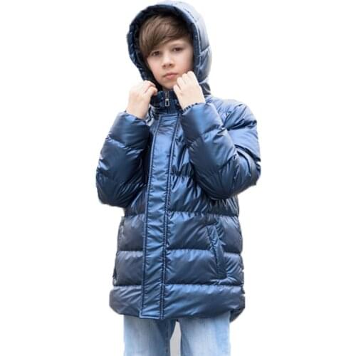 8-17 Year School Boys Girl Winter Thick Warm Coat Kids Cotton Down Jacket Outwear Children Outdoor Waterproof Windproof Snowsuit