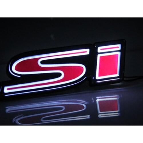 For Honda Accord City Fit Civic Jade CRV Greiz H-RV Car Front Grille Decals 3D Rear Trunk Badge Si Emblem Stickers Decoration