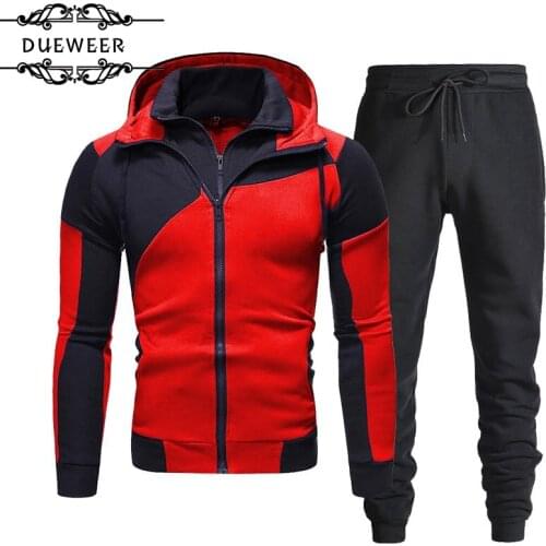 Dueweer Mens Coats Hoodies Sweatshirts Pants Tracksuits Sets Man Brand Oversized Hoodie Sweatshirt Sportswear Winter 2020