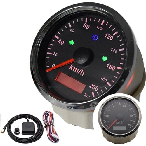 New 85mm GPS Speedometer 200kmh 125kmh 125MPH 200MPH Speed Gauge Digital Odometer ATV UTV Marine Boat Meter Waterproof 12V/24V