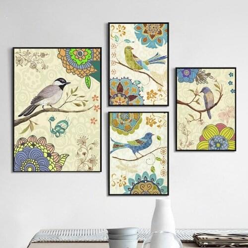 HAOCHU Europe and America Canvas Art Print Painting Poster Animal Bird Fruit Home Decor Living Room Study Mural Wall Picture