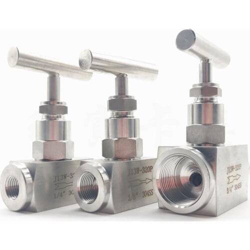 High Pressure 1/4" 3/8" 1/2" 3/4" 1" BSP Female 304 Stainless Steel Shut Off Needle Valve Crane Flow Control