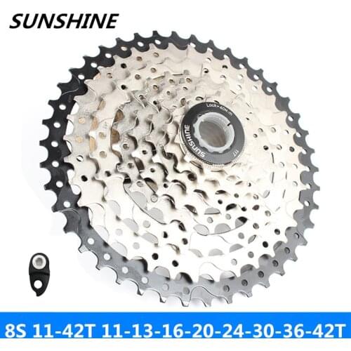 SUNSHINE 8 speed 11-42T mountain / road bike card folding small wheel flywheel compatible with SunRace.SHIMANO