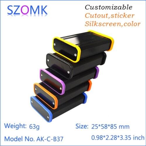 1 pc, 25*58*85mm hot sales aluminum extruded junction housing aluminum enclosure project box with silicone rings aluminum case
