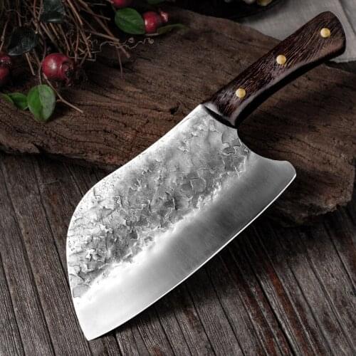 Handmade Forged Choping Knife Stainless Steel Chinese Kitchen Knife Meat Cleaver Vegetable Chopper Knife Kitchen Cutter Tool