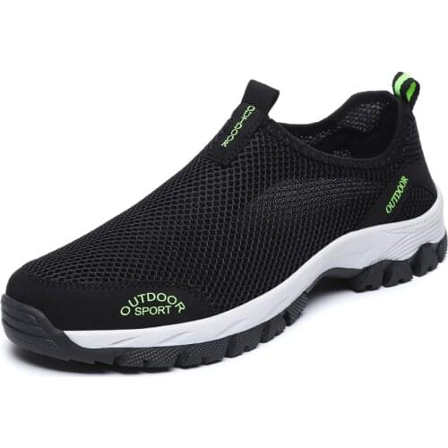 Summer Mesh Men Casual Shoes Water Sneakers Men Outdoor Walking Shoes Trainers Breathable Slip-on Mens Loafers Zapatillas Tenis
