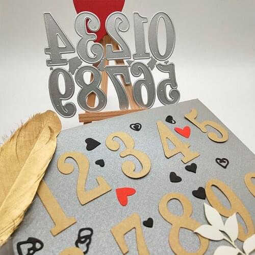 Number 0-9 Metal Cutting Dies for DIY Scrapbooking Photo Album Embossing Paper Cards Crafts 132*100 mm