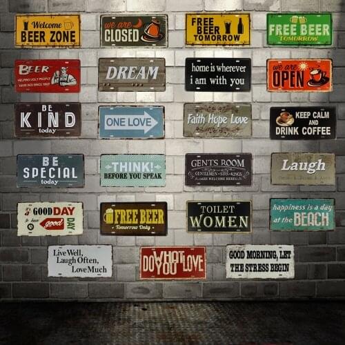 [ Mike86 ] Welcome BEER ZONE decor Retro Gift Craft Metal Tin sign Pub decoration D-627 30*15 CM