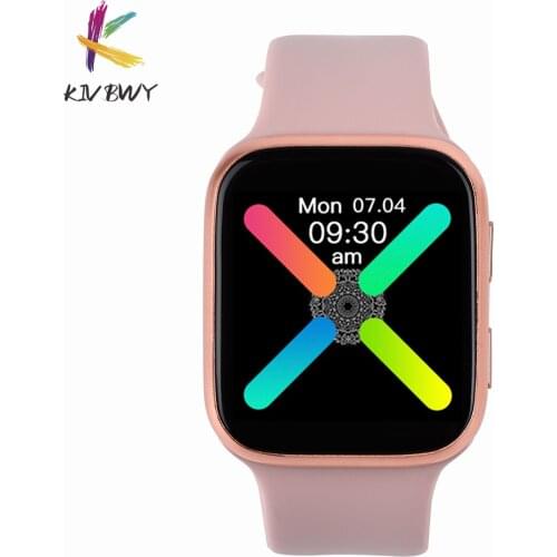 KIVBWY Fashion Stainless Steel Smart Watch Womens Men Electronics Sport Wrist Watch For Android IOS Square Smartwatch