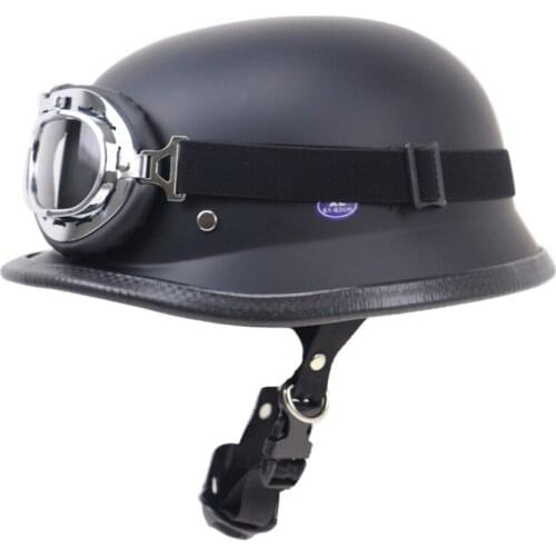 Motorcycle Helmet Retro motorcycle half helmet Vintage Motorcycle Open Face Retro Half Helmet Cruise Chopper Biker with Goggle