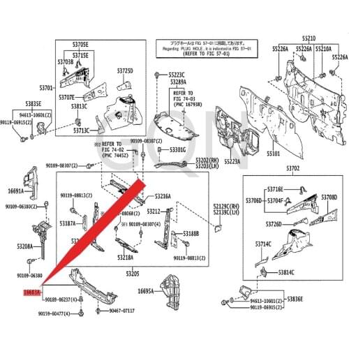 Radiator lower deflector 2014-Toy ota LEX USN XSE RI ES Water tank frame lower guard plate Water tank/Radiator lower deflector