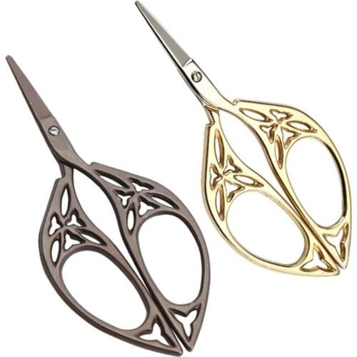 1Pcs Innovative Zakka Groceries Retro Scissors DIY Handicraft Antique Stainless Steel Home Tool Scrap Booking Sewing Scissor