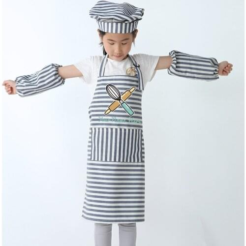 Creative cartoon children apron play house chef clothes kitchen cooking kindergarten art painting apron
