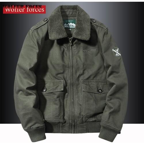 Tooling Coat Mens Autumn And Winter Plush Thick Lapel Cotton Padded Jacket Loose Korean Version Handsome Pilot Jacket Fashion