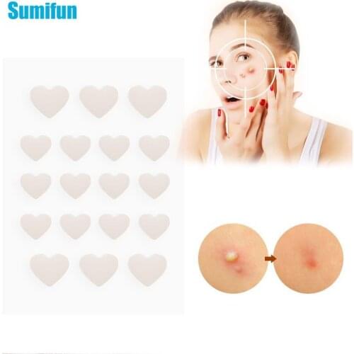 18Pcs/Sheet Heart-shaped Acne Patch Hydrocolloid Stickers Skin Tag Exfoliating Absorb Pus Blackhead Blemish Remove Care Plaster