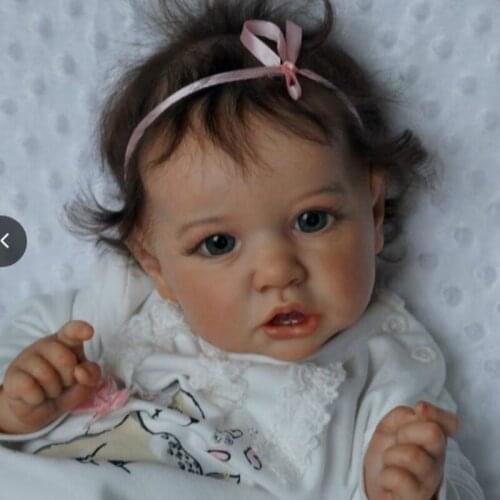 Simulation Baby Rebirth Doll 58cm Full Body Silicone and Cloth Doll Soft Realistic Baby Early Education Toys Photography Props